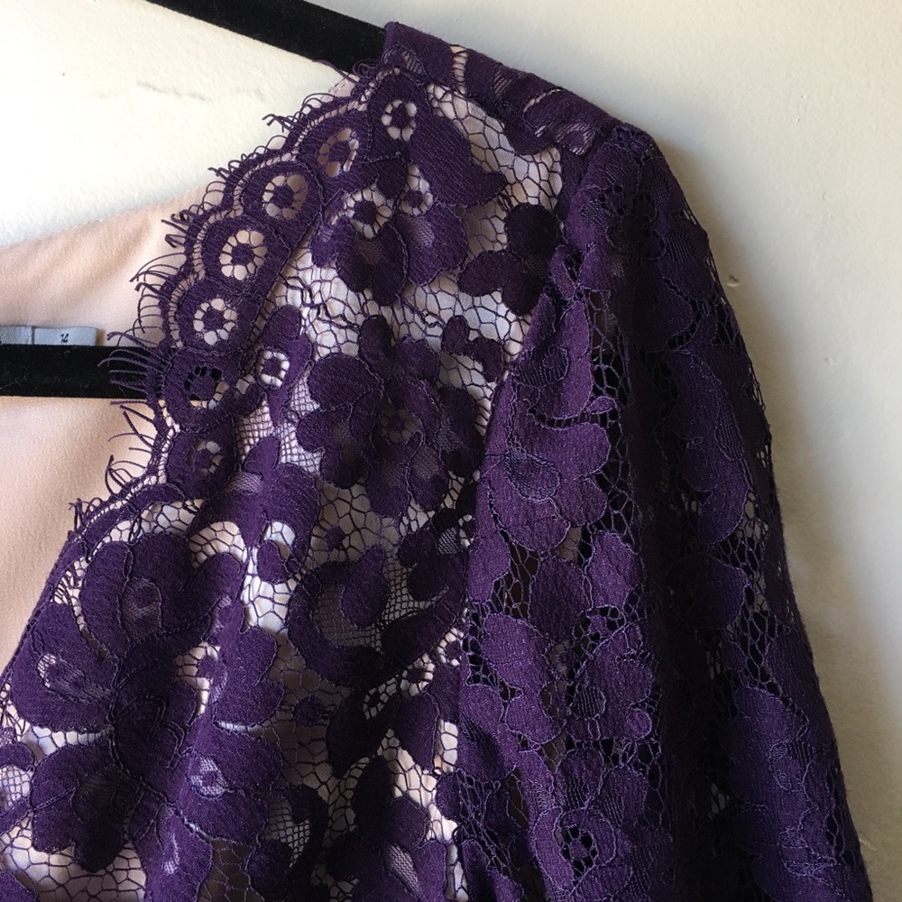 Eliza J Purple & Gold Lace Dress - Picture 7 of 8
